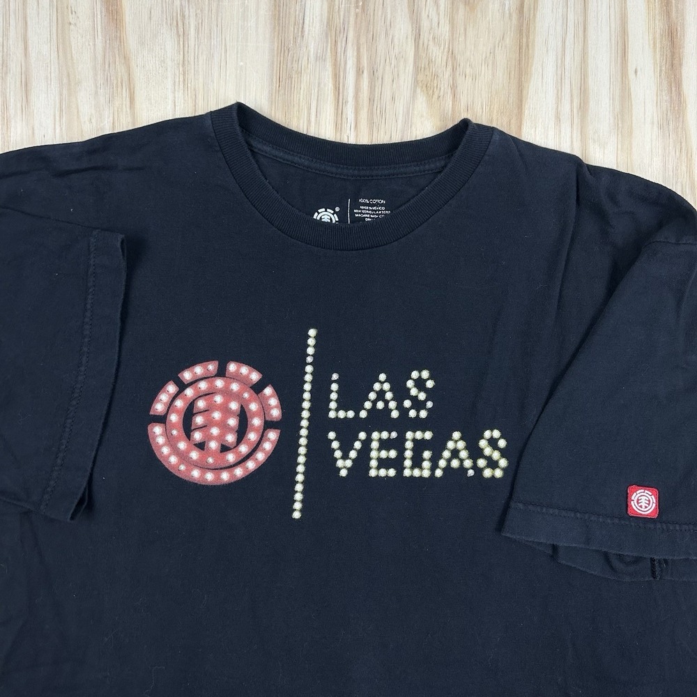 Vintage Y2K Element Skateboards Skate T‎ Shirt XL Black Las Vegas Streetwear